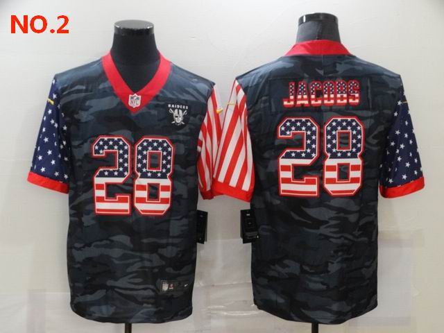 Men's Las Vegas Raiders 28 Josh Jacobs Jersey NO.2;